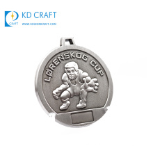 Manufacturer custom metal personalized world championship martial arts award silver medal